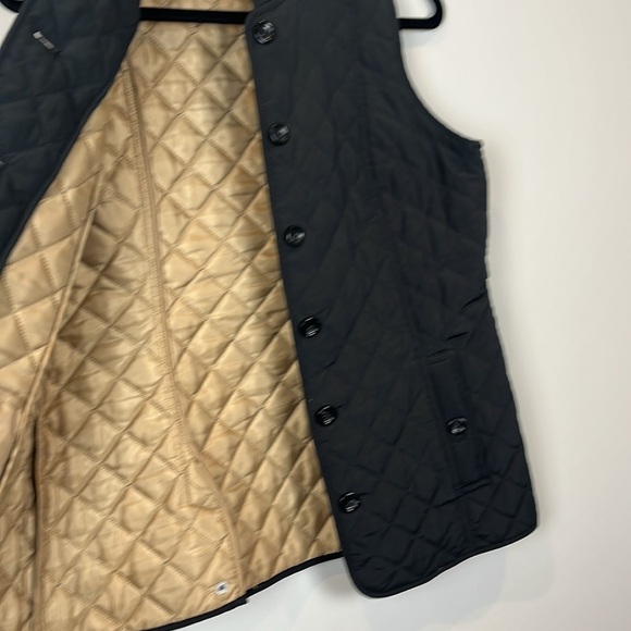 J. Jill Black Button Front Quilted Lightweight Vest with Pockets Size Small - Picture 5 of 8
